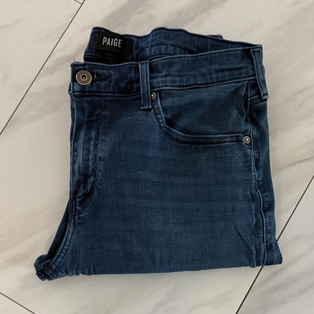 PAIGE Federal Men's Straight Jeans in Dark Blue 34